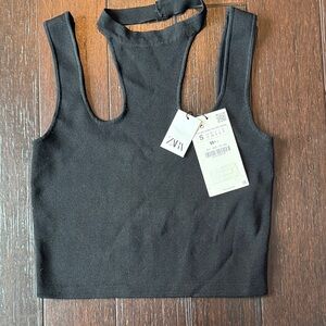 Zara Black Crop Top for Women